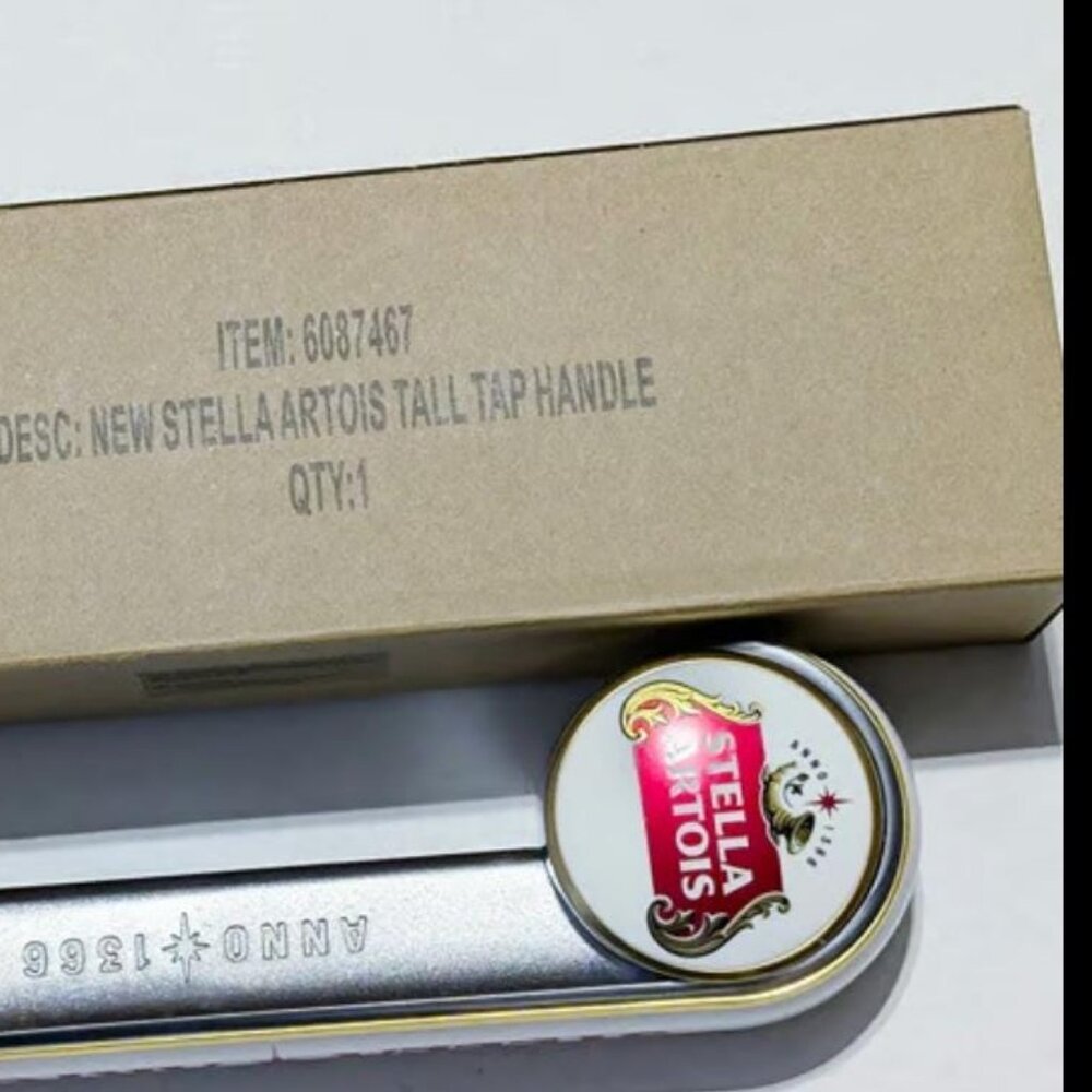 Stella Artois Beer Tap Handle – Anno 1366 Crest Design, New in Box, Rare Bar & M